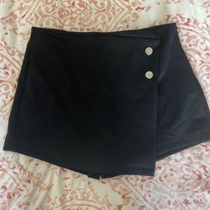 Black Skort with button details